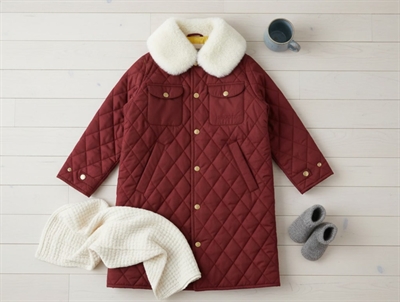 Mini Rodini brown diamond quilted transitional jacket