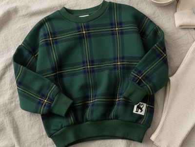 Mini Rodini green check sweatshirt