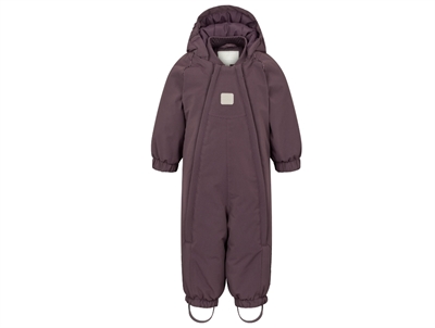 MarMar Oriel snowsuit deep plum with double zipper closure