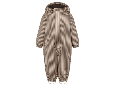 MarMar Orion rain suit brown with stripes and fleece lining