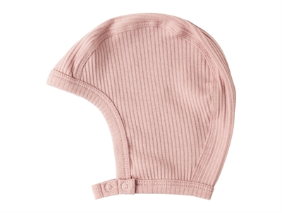 MarMar baby helmet pink in rib with snap button