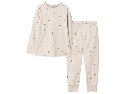 MarMar nightwear set off-white with hot air balloon print