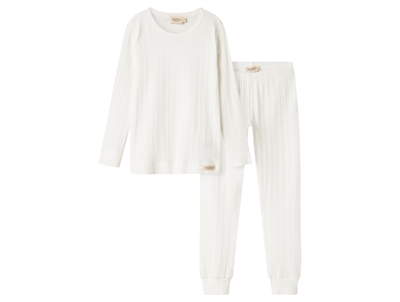 MarMar nightwear set gentle white with openwork pattern