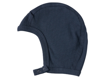 MarMar baby helmet pilot navy rib with snap button
