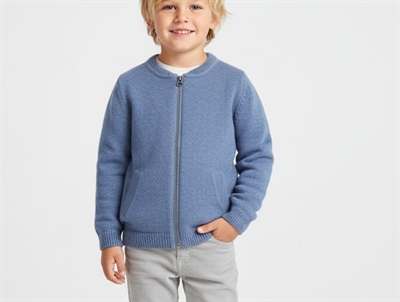 Wheat cardigan Chris greyblue melange