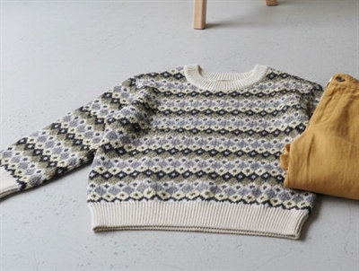 Wheat multi blue pullover Elias cotton