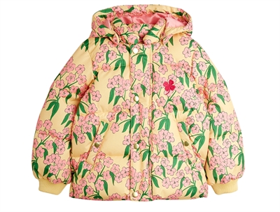 Mini Rodini pink winter flowers city puffer winter jacket