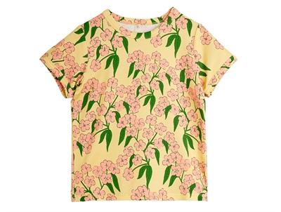 Mini Rodini T-shirt yellow with floral print