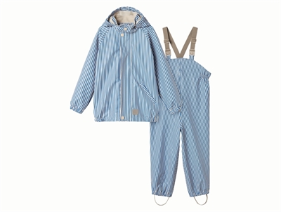MarMar Oddy rain set brown with vertical stripes