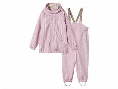 MarMar Oddy rain set brown with vertical stripes