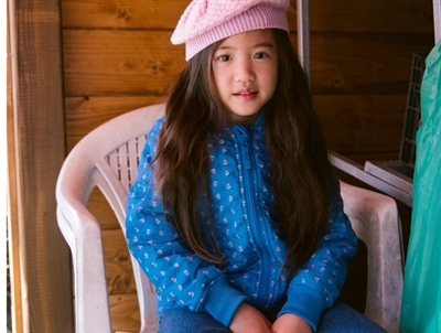 MarMar Orry thermal jacket beige with kiss embroidery