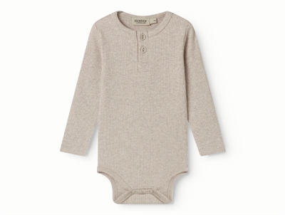 MarMar light beige melange bodysuit with buttons