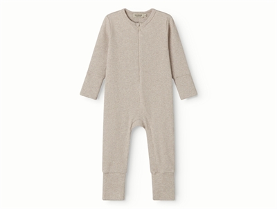 MarMar light beige melange sleepsuit with zipper