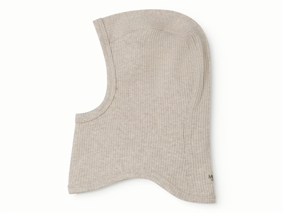 MarMar light beige melange rib balaclava