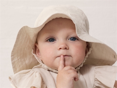 MarMar Alba baby sun hat kit in linen