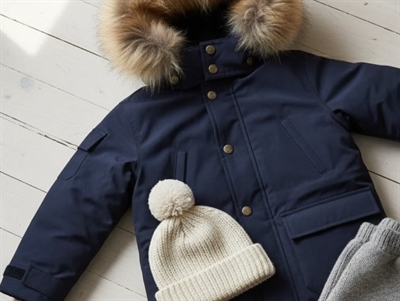 Ver de Terre winter jacket navy arctic navy with dun
