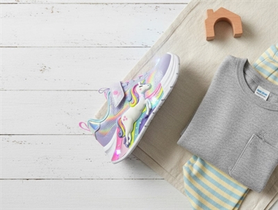 Skechers sneakers lavender multicolor with unicorn and lights