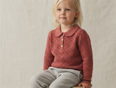 FUB blouse pointelle redwood cotton