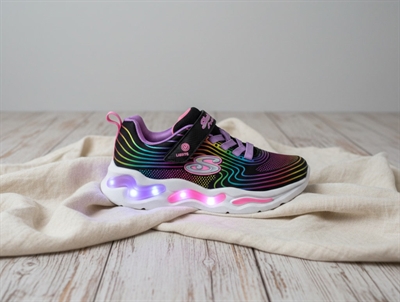 Skechers sneakers pink multicolor with unicorn and lights