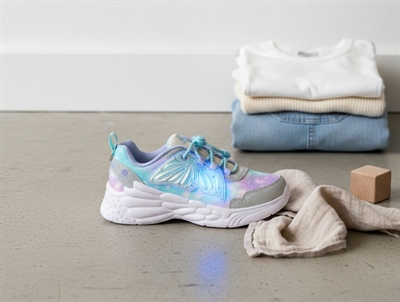 Skechers sneaker silver/lavender dream racer with lights