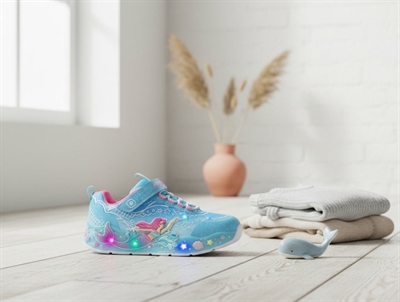 Skechers sneakers blue with mermaid and lights