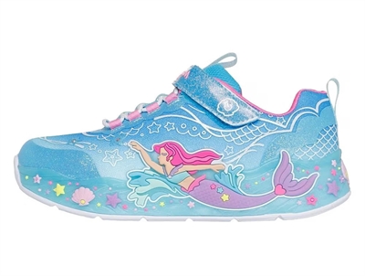 Skechers sneakers blue with mermaid and lights