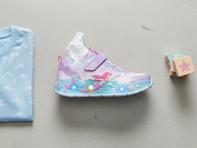 Skechers sneakers blue with mermaid and lights