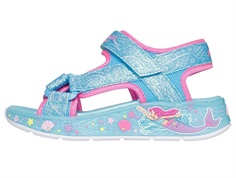 Skechers sandal blue mermaid with glitter and lights  