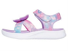 Skechers sandal purple with butterfly, glitter and lights  