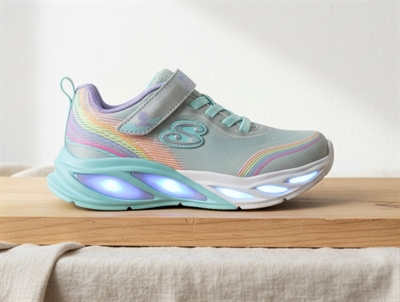 Skechers sneaker silver/lavender dream racer with lights