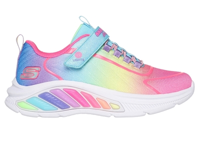Skechers turquoise/multi sneaker with blink