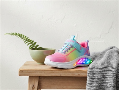Skechers sneakers rainbow colored with lights