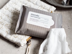 Meraki warm grey/white aloe vera makeup cleansing wipes (3-pack)