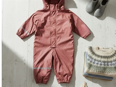 CeLaVi apple butter rain suit with fleece lining