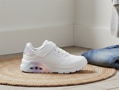 Skechers Uno Lite sneaker white with metallic details and air cushion