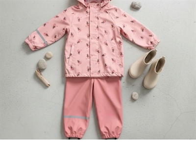 CeLaVi rain set peach blossom with flowers and reflective details