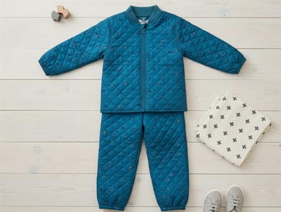 CeLaVi thermo set ice blue with cars and reflective details