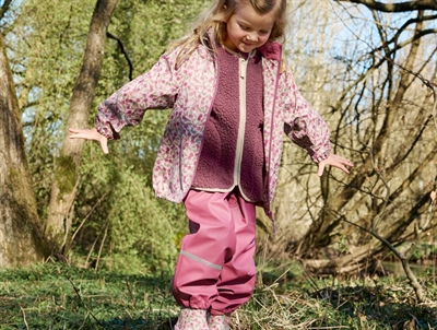 CeLaVi rain set brick dust with fleece lining and horse print