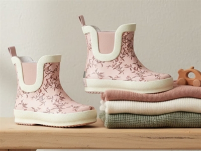 CeLaVi peach whip rubber boot short flowers