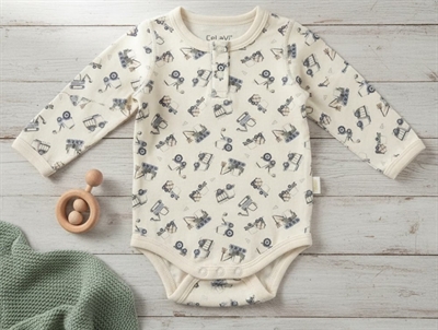 CeLaVi dark blue motorprint woolen bodysuit