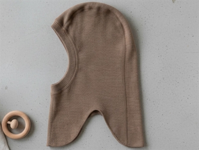 CeLaVi balaclava cocoa creme in double-layer merino wool