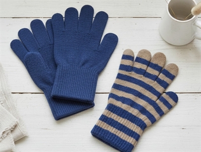 CeLaVi gloves oceania and stripes in wool 2-pack