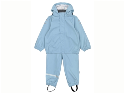 Mikk-line rain set faded denim with suspenders