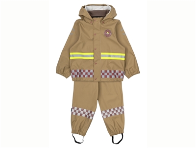 Mikk-line rain set light brown with firefighter details