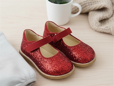 Angulus red glitter ballet flats