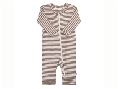 Joha dark beige striped wool/silk one-piece