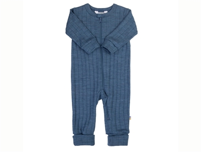 Joha melange blue wool/silk one-piece with 2-in-1 foot