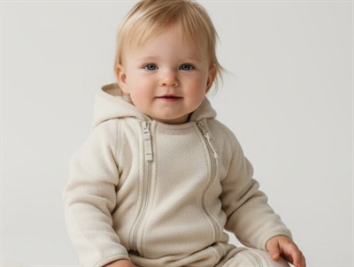 Ver de Terre navy/mocca fleece suit