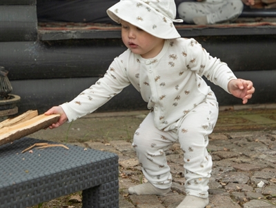 Joha off-white wool/silk one-piece with crab print