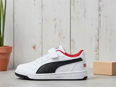 Puma Reb sneakers white/black/red  